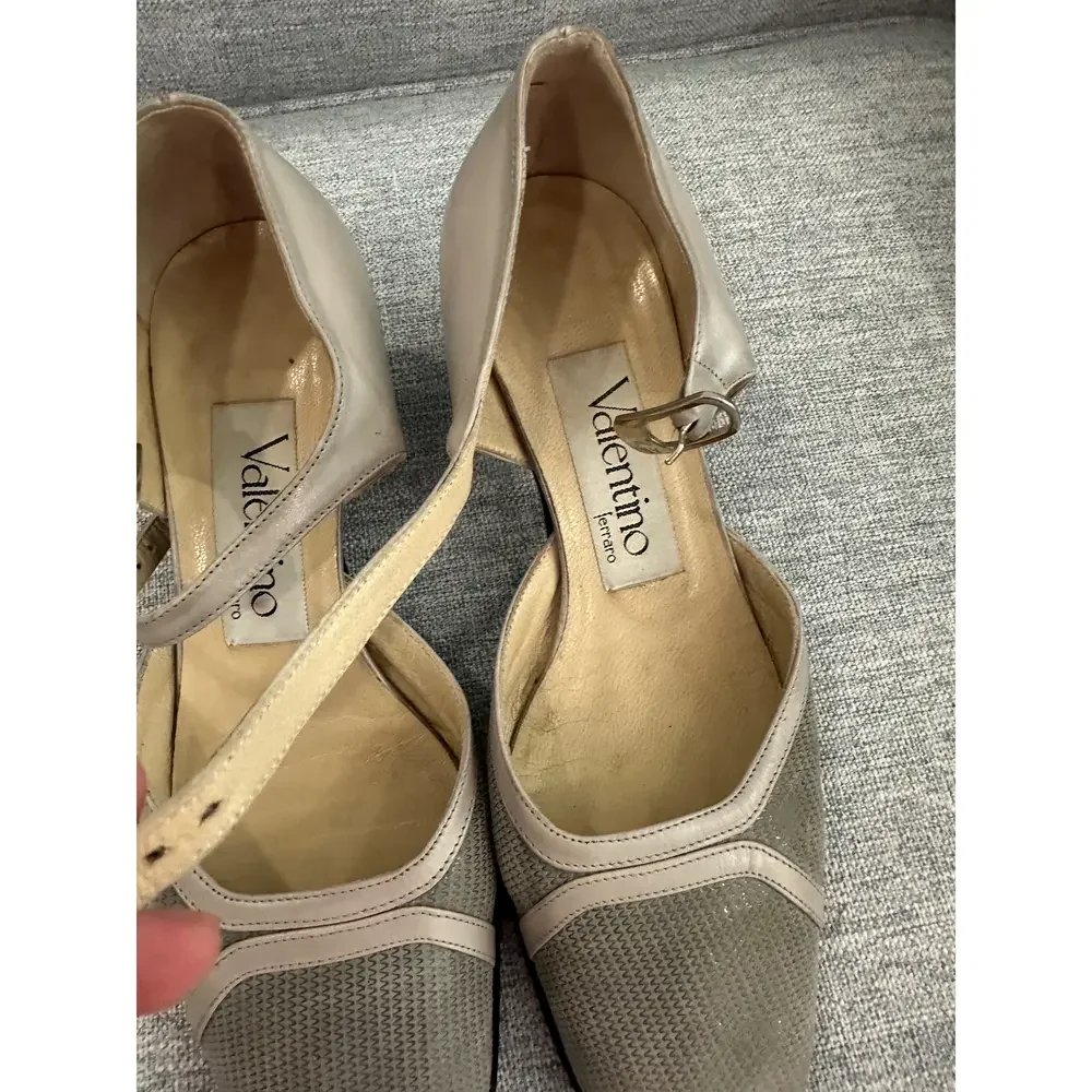 Valentino Gray Square Toe Heels - Size 36.5 - Picture 2 of 9